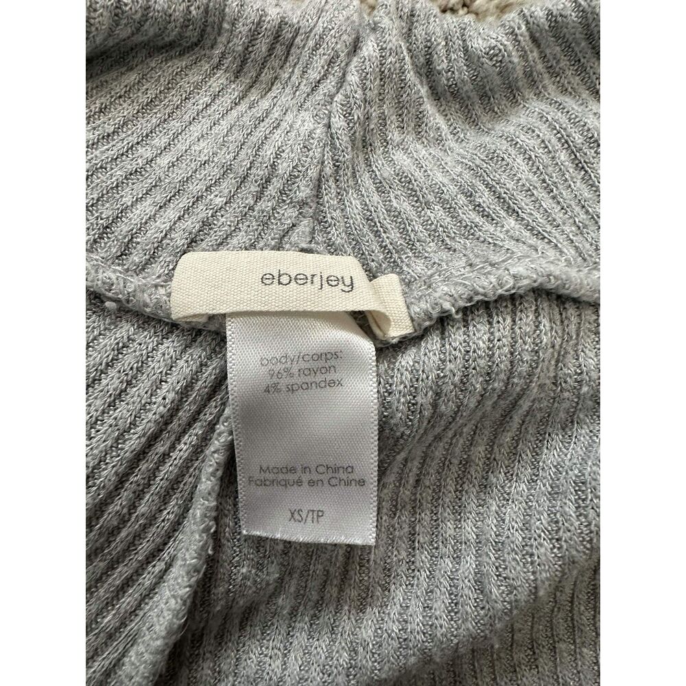 Eberjey Ribbed Lounge Shorts Heather Grey Cozy Sleep Shorts - Picture 2 of 6
